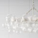 Julie Neill Talia LED 51 inch Burnished Silver Leaf Linear Chandelier Ceiling Light, Medium